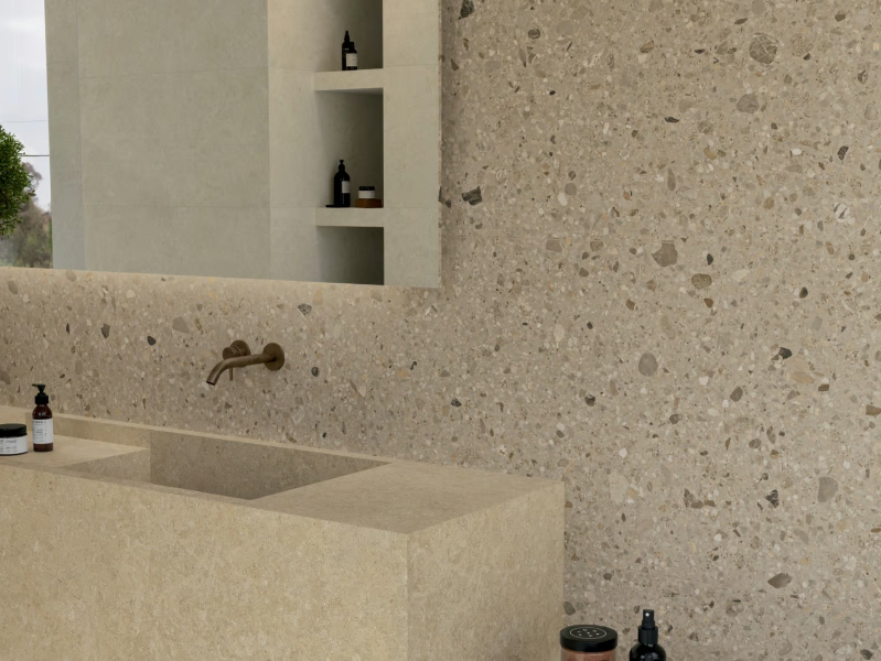ARKISTYLE SHADE WARM - Full-body porcelain stoneware flooring with stone effect by Marca Corona