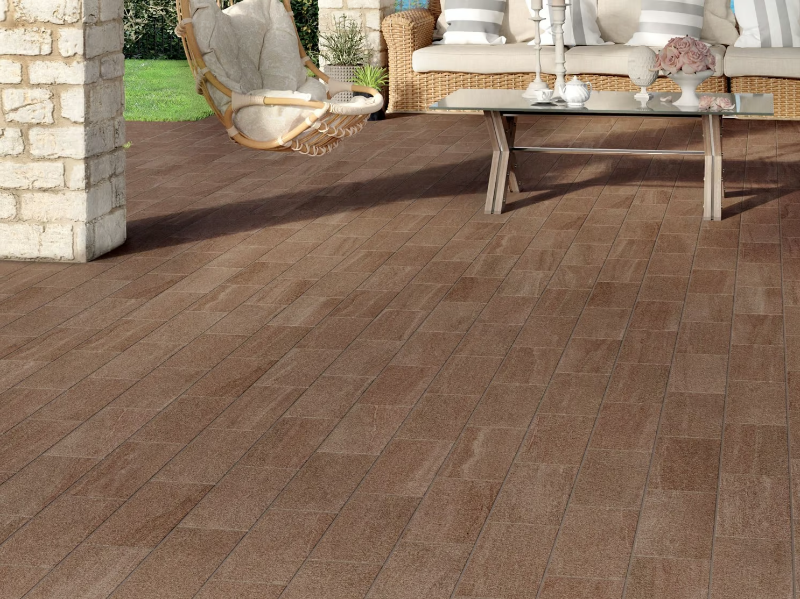 OVERLAND RED - Porcelain stoneware flooring with stone effect by Marca Corona