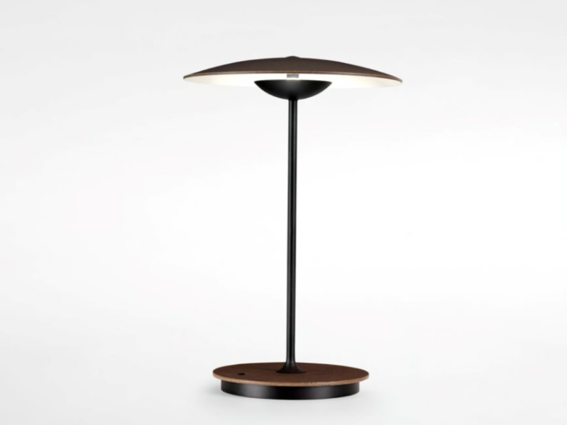 GINGER 20M - LED cordless aluminium and wood table lamp by Marset