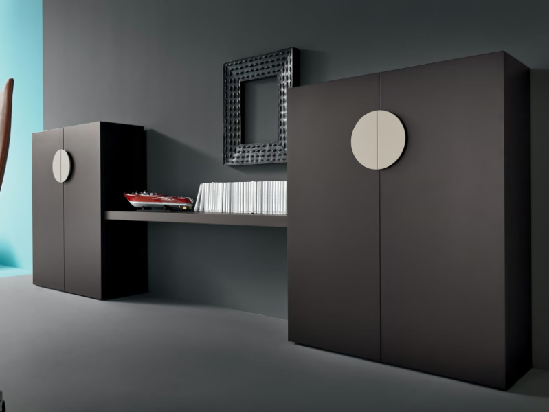Wooden office storage unit - Office storage unit with hinged doors by Martex