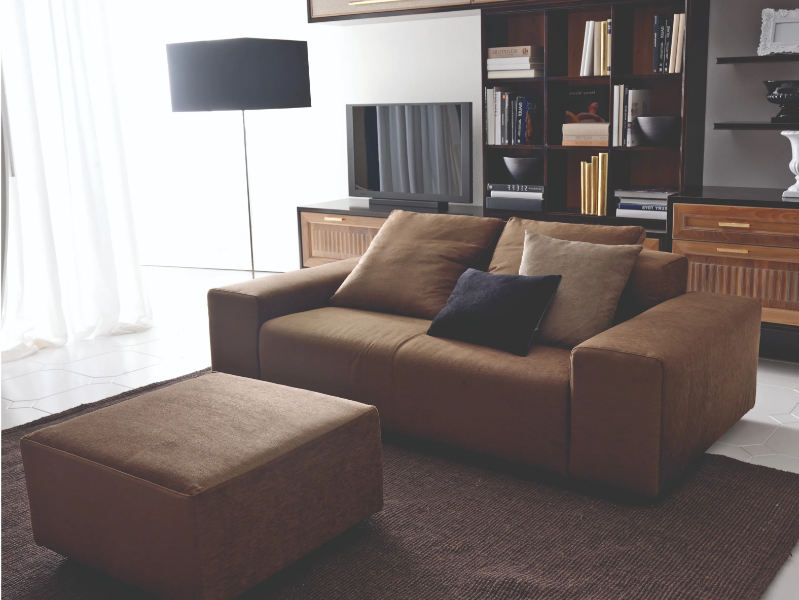 CONVIVIO CONTEMPORARY - 2 seater leather sofa by Martini Interiors