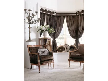 NAPOLI - Fabric armchair with armrests by Martini Interiors