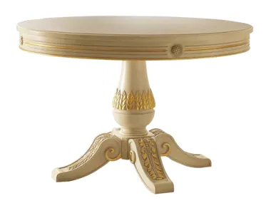 VIVIEN - Extending round solid wood dining table by Martini Interiors