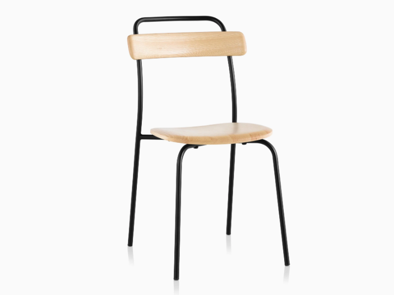 MC16 FORCINA - Steel and wood chair open back by Mattiazzi