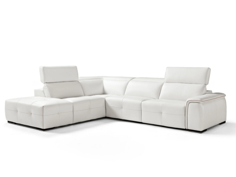 MAYON - Corner relaxing 5 seater leather sofa by Max Divani