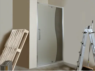 MANOLIBERA - Niche glass shower cabin with hinged door by MEGIUS