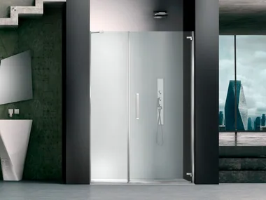 PRISMA 1.0 - Niche glass shower cabin with hinged door by MEGIUS