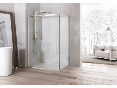 SOLODOCCIA PIVOT AB0 - 2 places corner shower cabin by MEGIUS