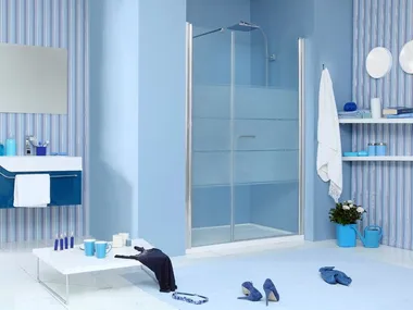 WEB 1.0 B1F - 2 places niche shower cabin with hinged door by MEGIUS