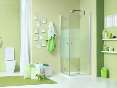 WEB 3.0 A - Corner shower cabin with folding door by MEGIUS