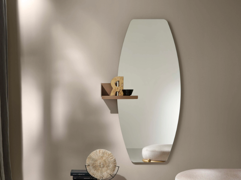 CACTUS BOTTE - Wall-mounted mirror with shelf by MEMEDESIGN