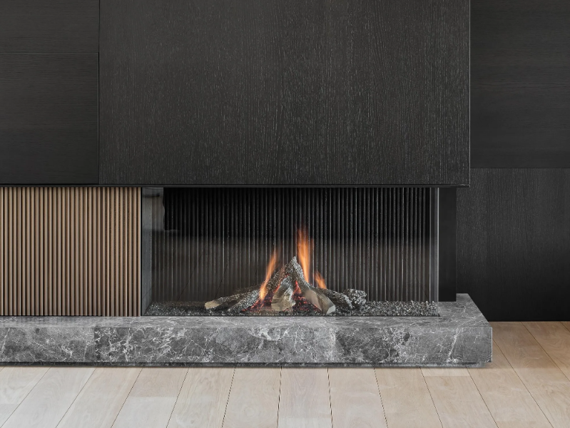 AVENUE MF 1300-60 GHE 2S L/R - Corner gas fireplace by Metalfire