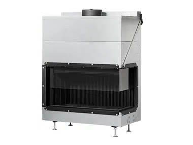 ULTIME D MF 1050-50 WHE 2S L/R V20 - Corner wood-burning fireplace by Metalfire