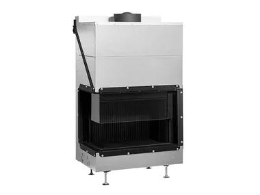 ULTIME D MF 800-50 WHE 2S L/R V20 - Corner wood-burning fireplace by Metalfire
