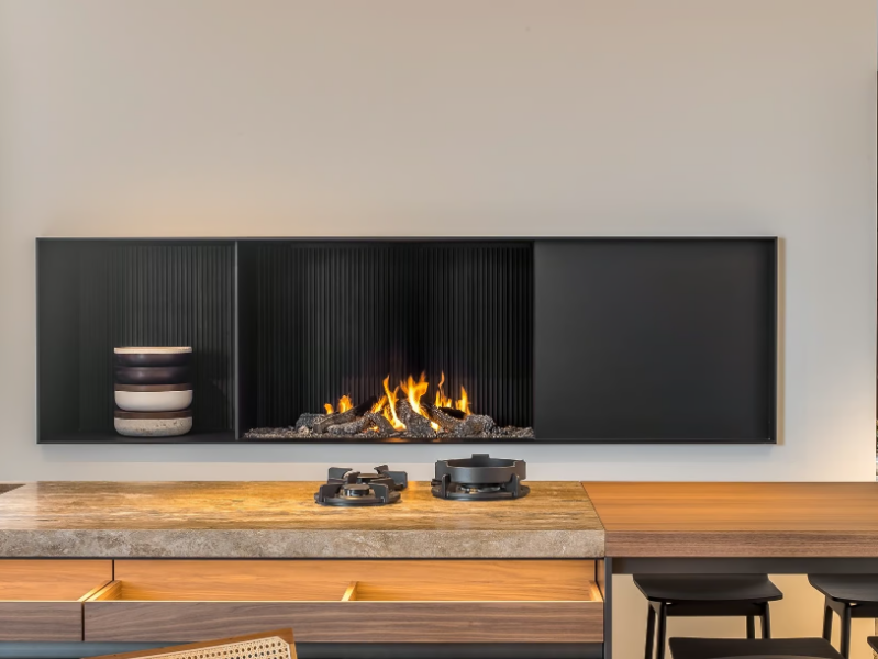 URBAN MF 1050-75 G 2S L/R - Gas corner bespoke fireplace by Metalfire