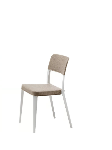 NENÈ S-TS - Contemporary style stackable plastic restaurant chair with removable cover by Midj