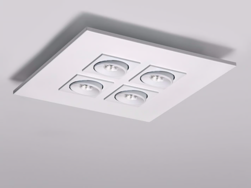 MARC 3368 - LED multiple square aluminium spotlight by Milan Iluminación