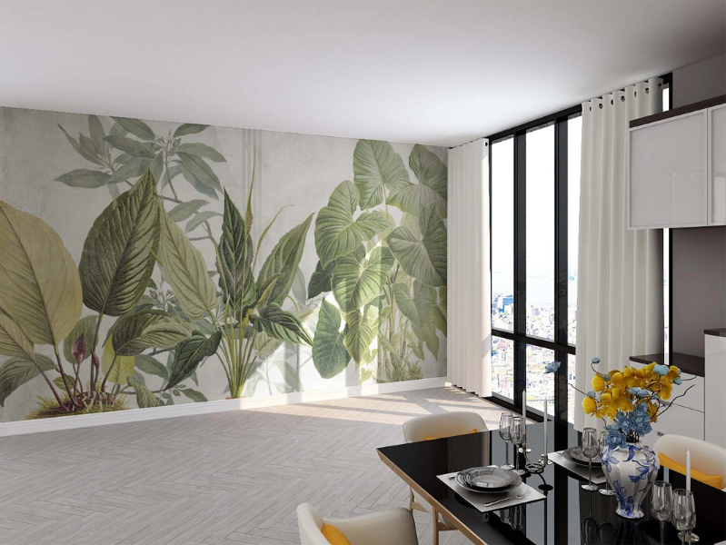 JUNGLYS - Panoramic wallpaper with floral pattern by MILLE997
