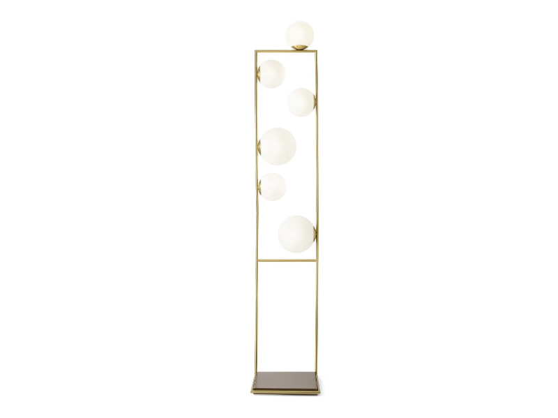 BUBLE - Glass and steel floor lamp with dimmer by Miloox