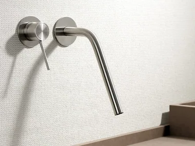 CORSIVO 11419 - Wall-mounted stainless steel washbasin mixer by MINA