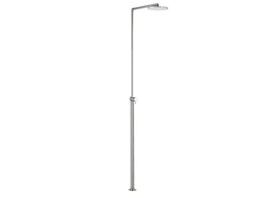 OLIVIA 0801T - Floor standing stainless steel shower panel with overhead shower by MINA