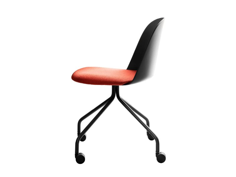 MARIOLINA - Polypropylene chair with castors by Miniforms