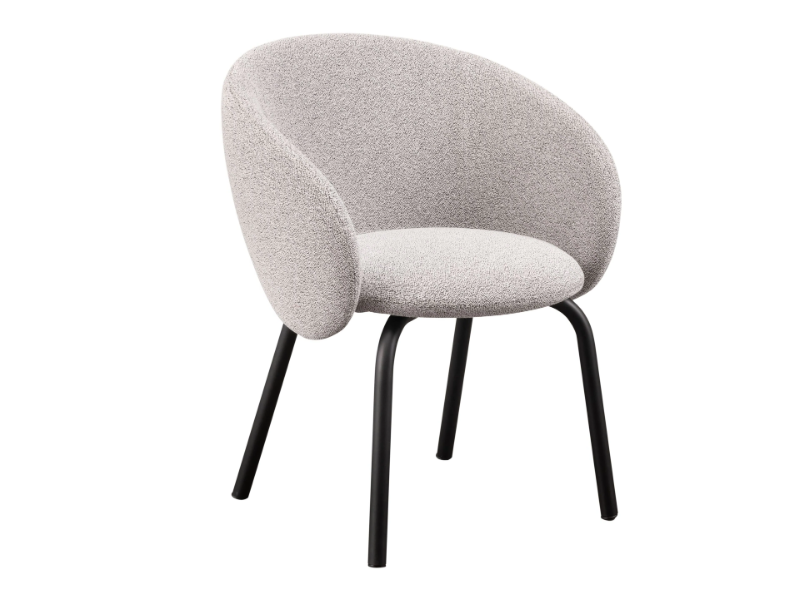 NEBULA TUBE - Upholstered fabric chair with metal base by Miniforms