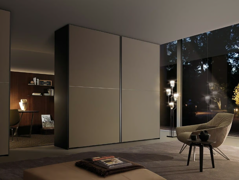 FIRST - Etched glass wardrobe with sliding doors by MisuraEmme