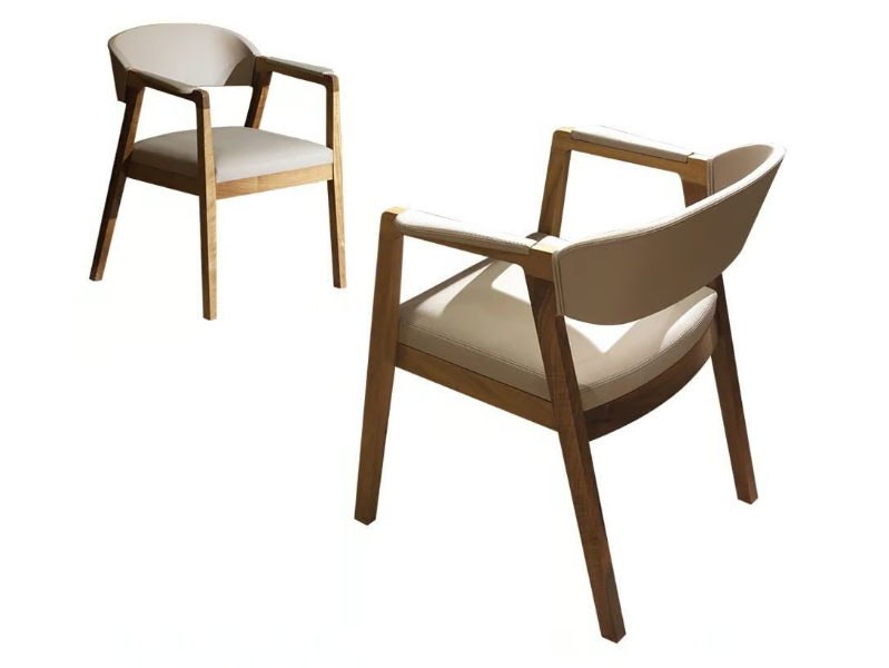 CALISTO - Upholstered leather chair with armrests by Mobi