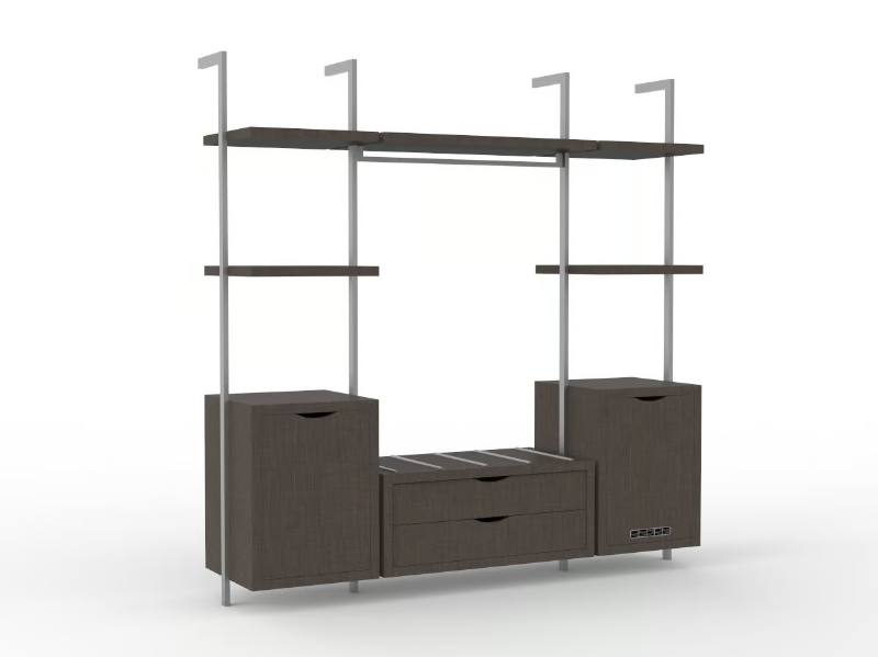 URBAN AM 07 - Wardrobe with drawers for hotel rooms by Mobilspazio