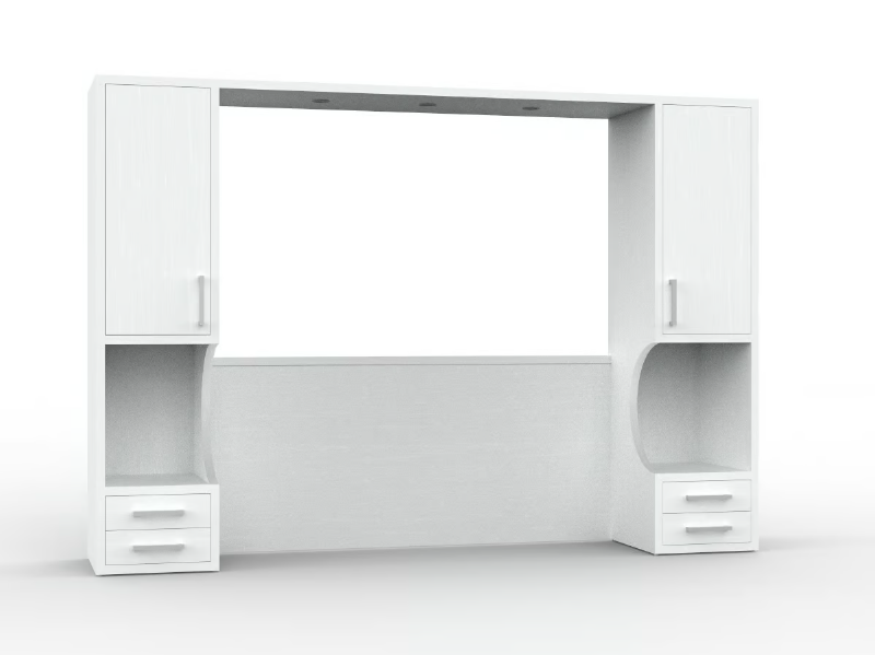 ZEUS PO 03 - Storage headboard with integrated nightstands for hotel rooms by Mobilspazio