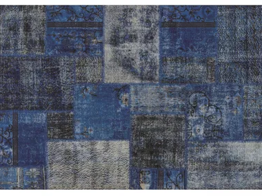 PATCHWORK DARK BLUE - Patchwork handmade rug by Mohebban