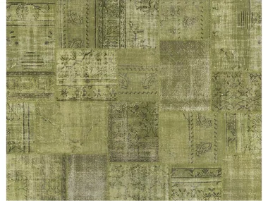 PATCHWORK LEMON GREEN - Patchwork handmade rug by Mohebban