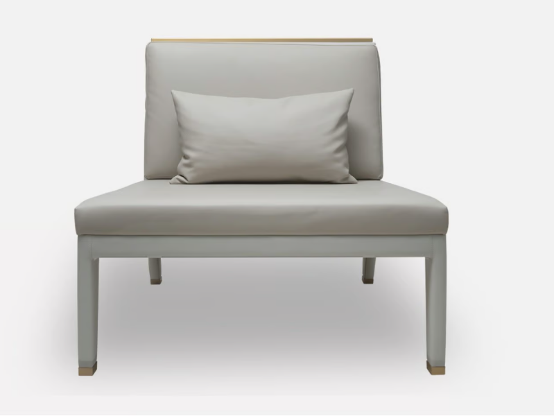 CUBÉ - Upholstered leather armchair by MORADA