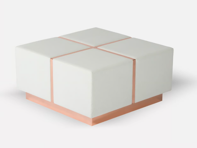 DONO - Square leather coffee table by MORADA