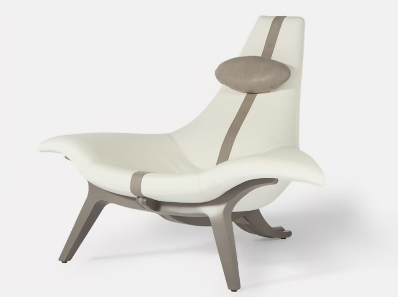 MAN-T - Leather armchair with headrest by MORADA