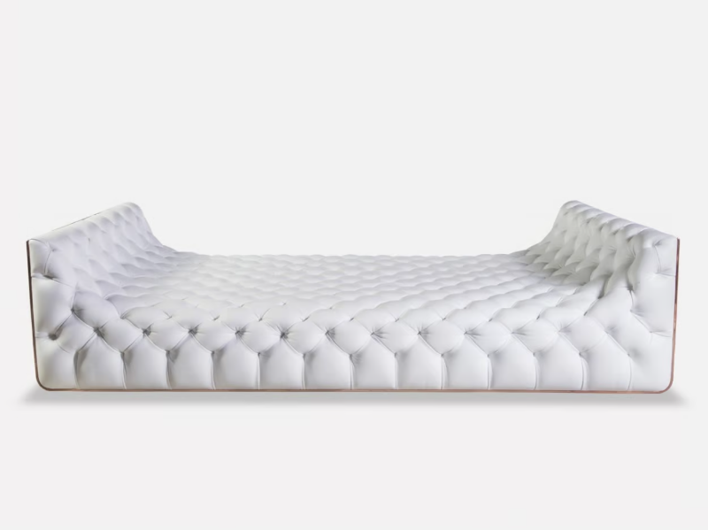 NUBE ROYAL - Tufted upholstered leather day bed by MORADA
