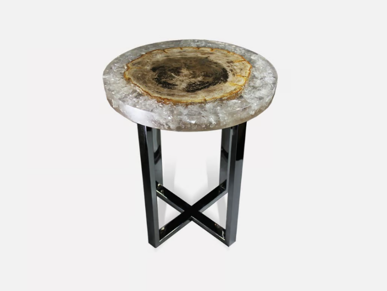 PETRA SWIRL - Round wooden coffee table for living room by MORADA