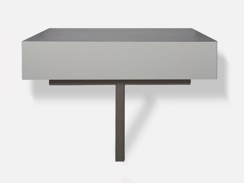 SHANGHAI - Rectangular wall-mounted wooden bedside table with drawers by MORADA