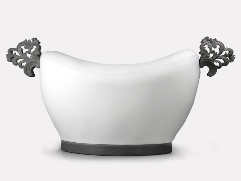 THRONE ROYAL - Upholstered nabuk pouf by MORADA