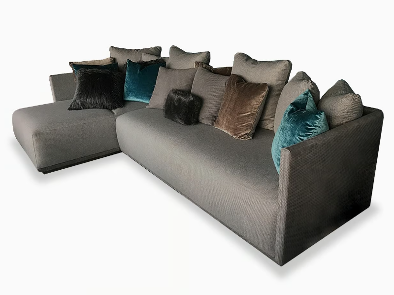 VERONA - Fabric sofa with chaise longue by MORADA