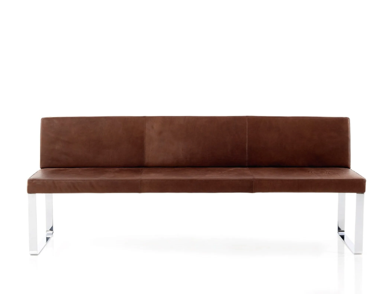 BOP - Leather bench with back by MORE