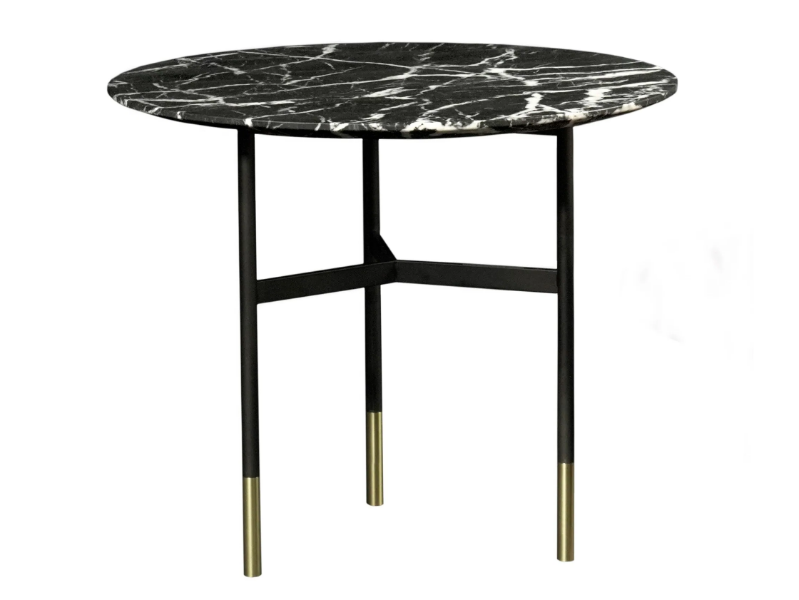 HARRI - Round Nero Marquina marble coffee table by MORE