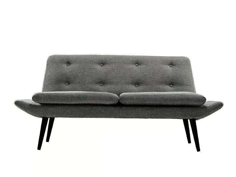 MIAMI - 2 seater tufted fabric sofa by Morgan