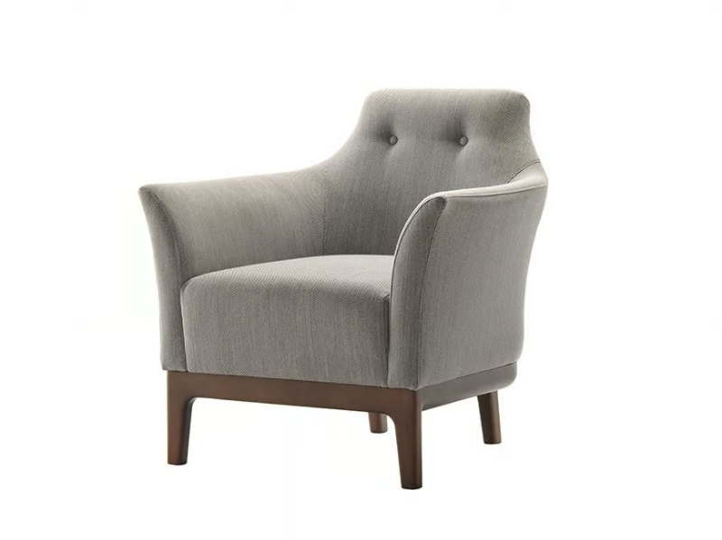 MODENA - Fabric armchair with armrests by Morgan