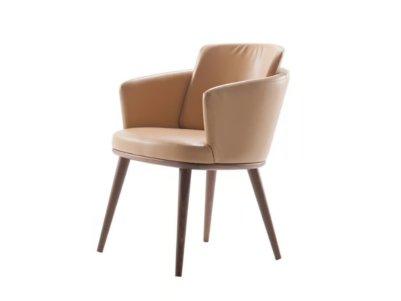 PORTO - Upholstered fabric chair with armrests by Morgan