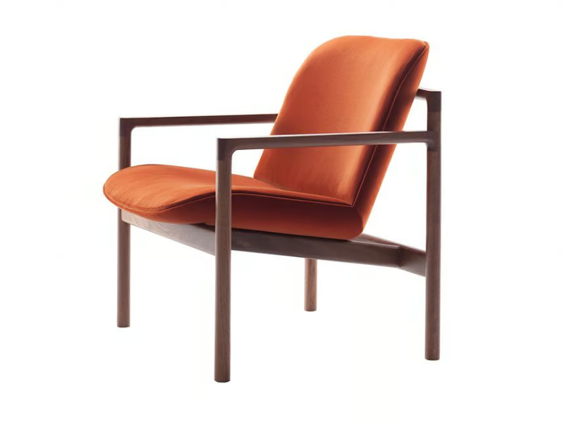 RAKINO - Fabric easy chair with armrests by Morgan