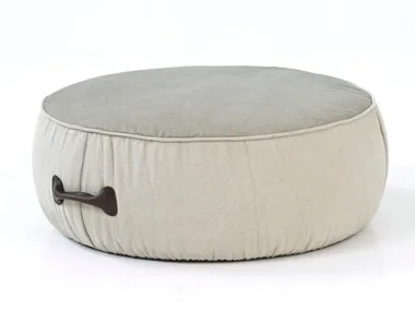 CHUBBY CHIC - Round fabric pouf with removable lining by Moroso