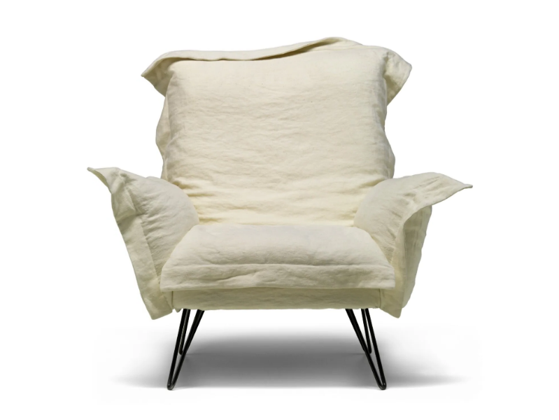 CLOUDSCAPE - Fabric armchair with removable cover with armrests by Moroso