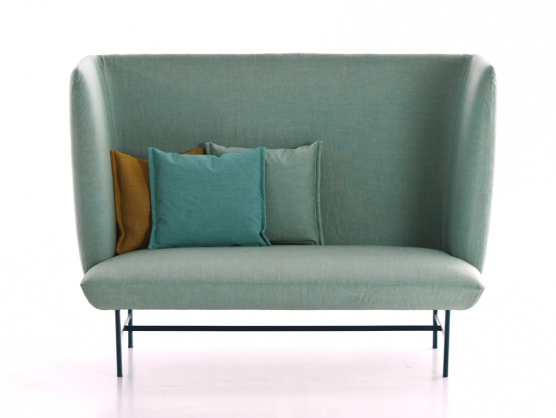 GIMME SHELTER - High-back fabric sofa with removable cover by Moroso